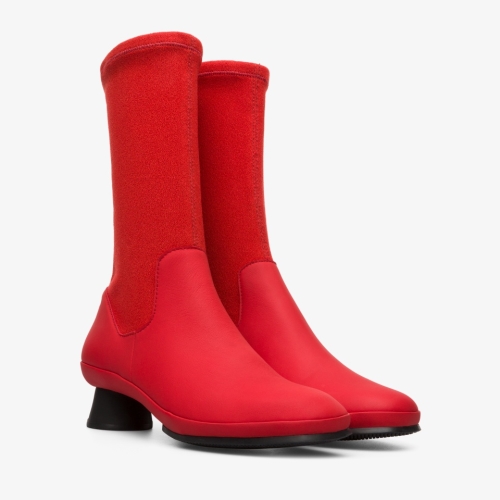 Camper Alright Heeled Boots Red - Womens Singapore IMRXXW-142